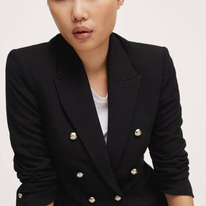 NWTs Mango Double-Breasted Blazer with Gold Buttons - 2022 Collection